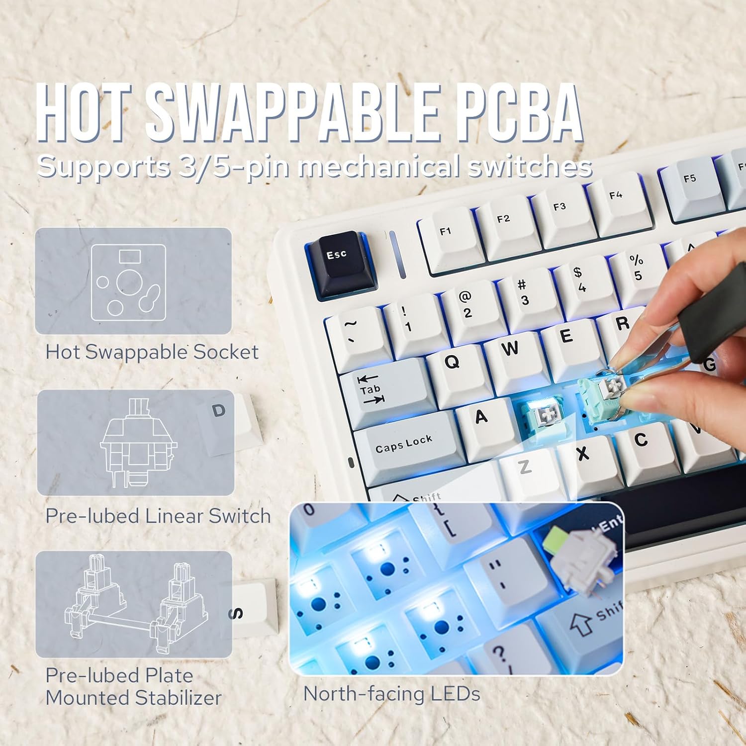 Aula F75 Mechanical Keyboard 7 - Gaming Keyboard Hot Swappable review and price