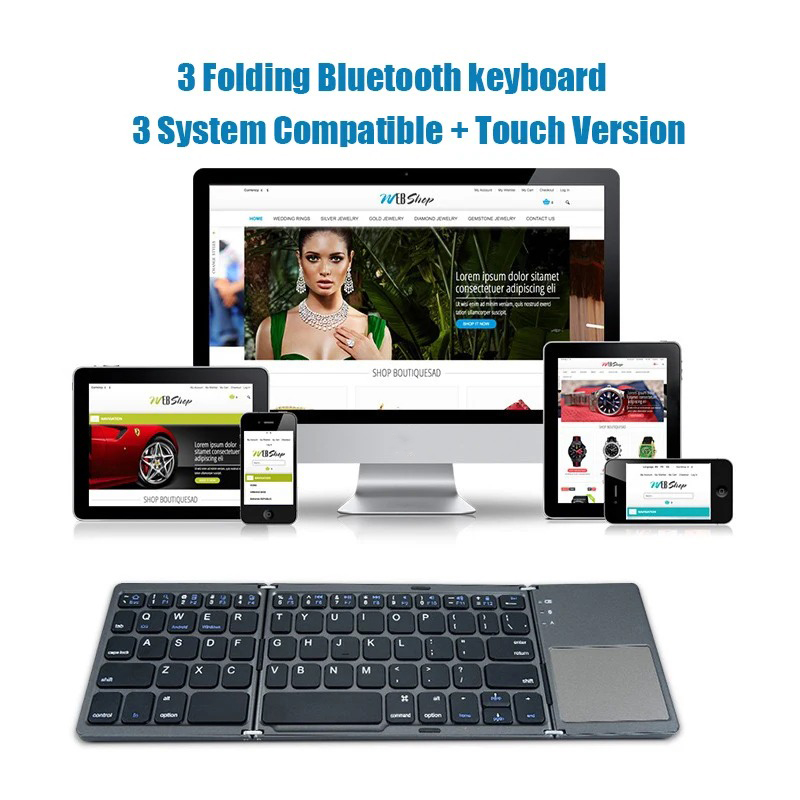 KEBIDUMEI Tri-Fold Bluetooth K - Gaming Keyboard Mini review and price