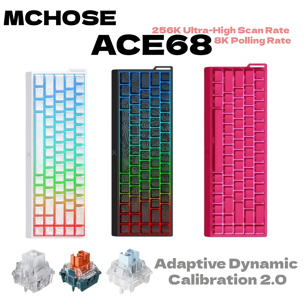 MCHOSE ACE68 Magnetic Keyboard - Gaming Keyboard Hot Swappable review and price